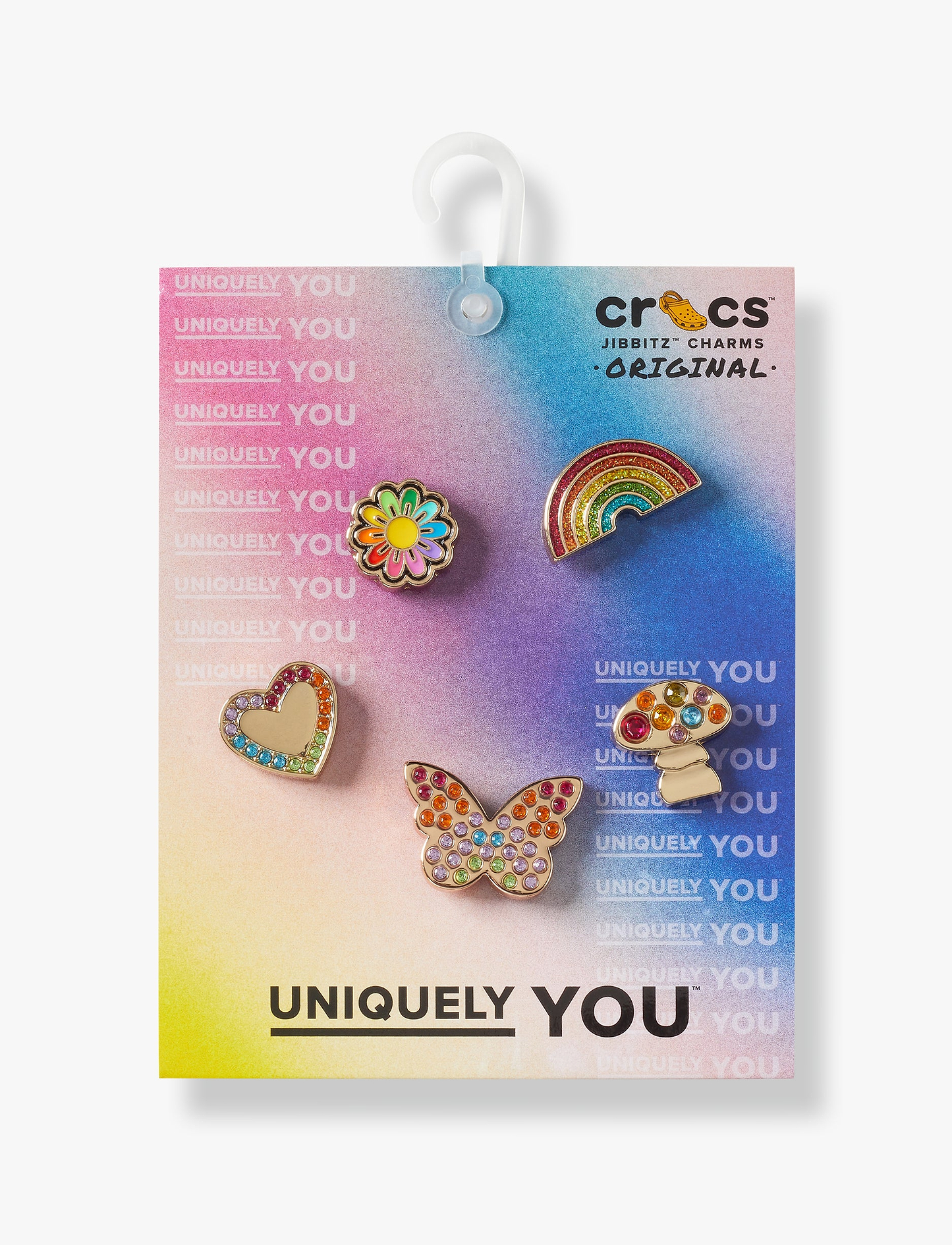 Crocs Jibbitz Rainbow Elvtd Festival - מארז 5 ג'יביטים קרוקס