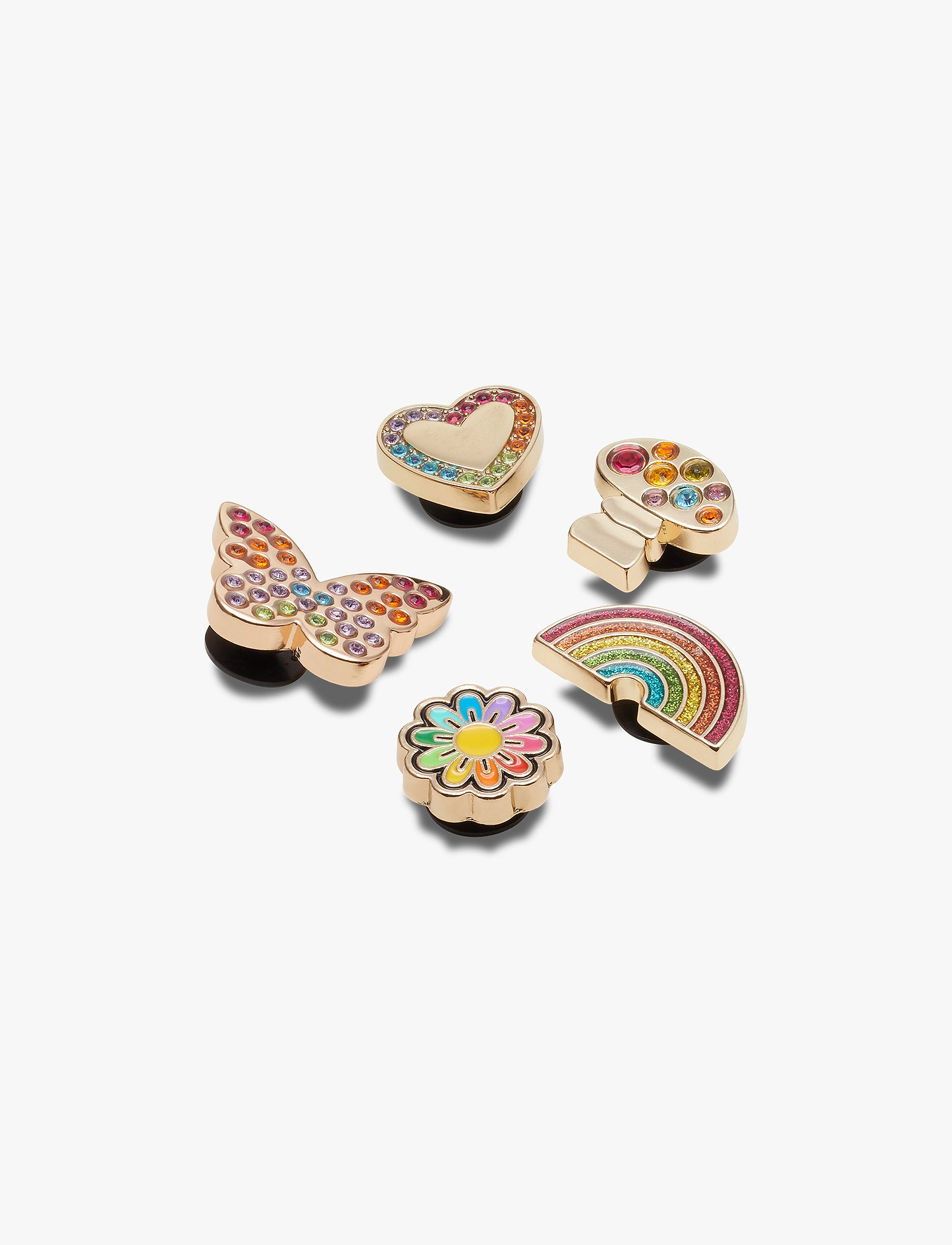 Crocs Jibbitz Rainbow Elvtd Festival - מארז 5 ג'יביטים קרוקס