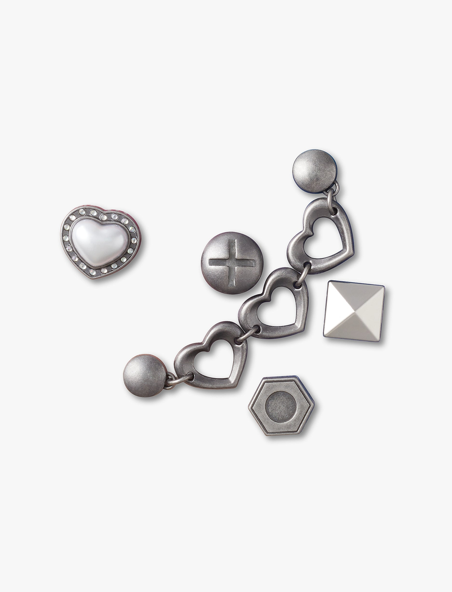 Crocs Silver Romantic -  מארז 5 ג'יביטים קרוקס