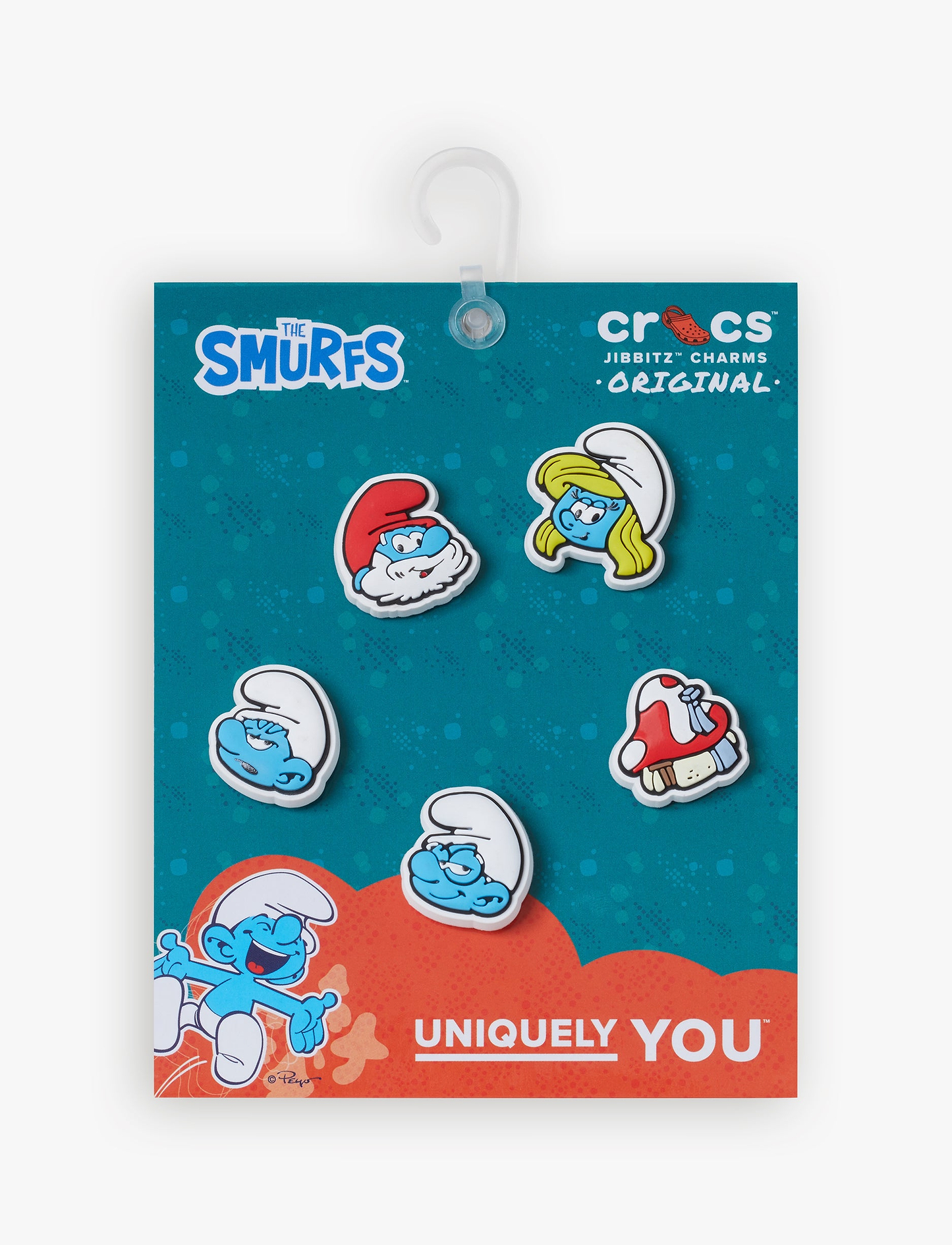 Crocs Jibbitz Smurfs - מארז 5 ג'יביטים קרוקס