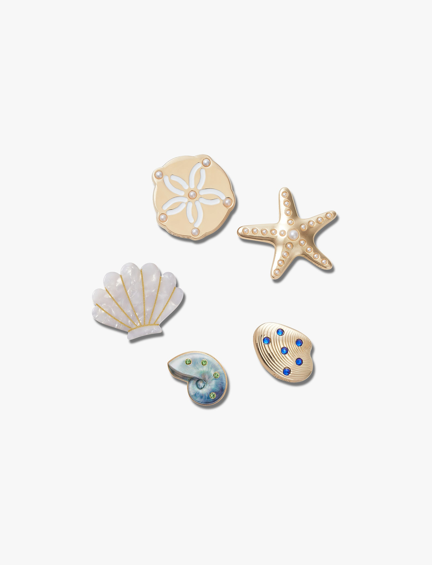 Crocs Gold Seashell - מארז 5 ג'יביטים קרוקס