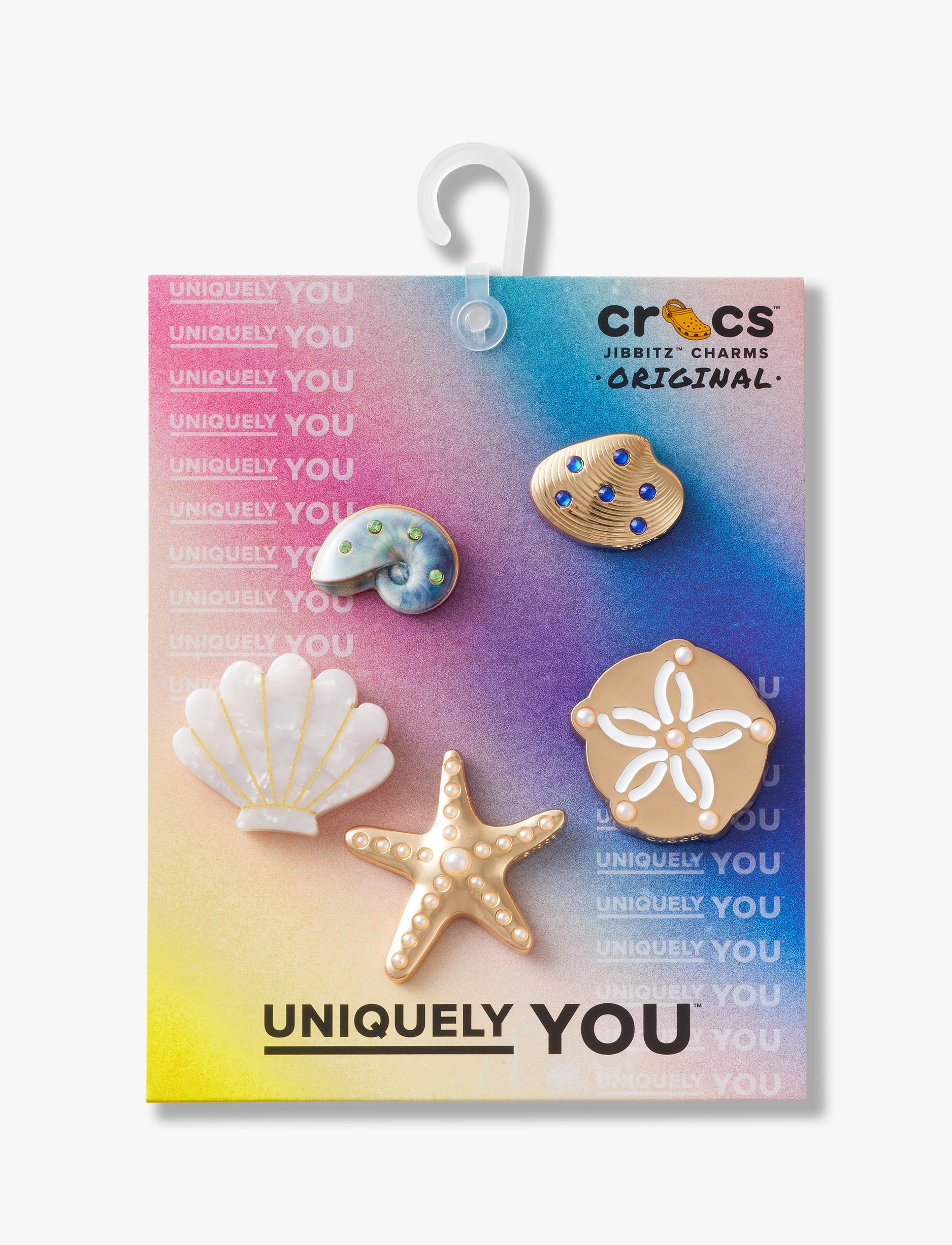 Crocs Gold Seashell - מארז 5 ג'יביטים קרוקס