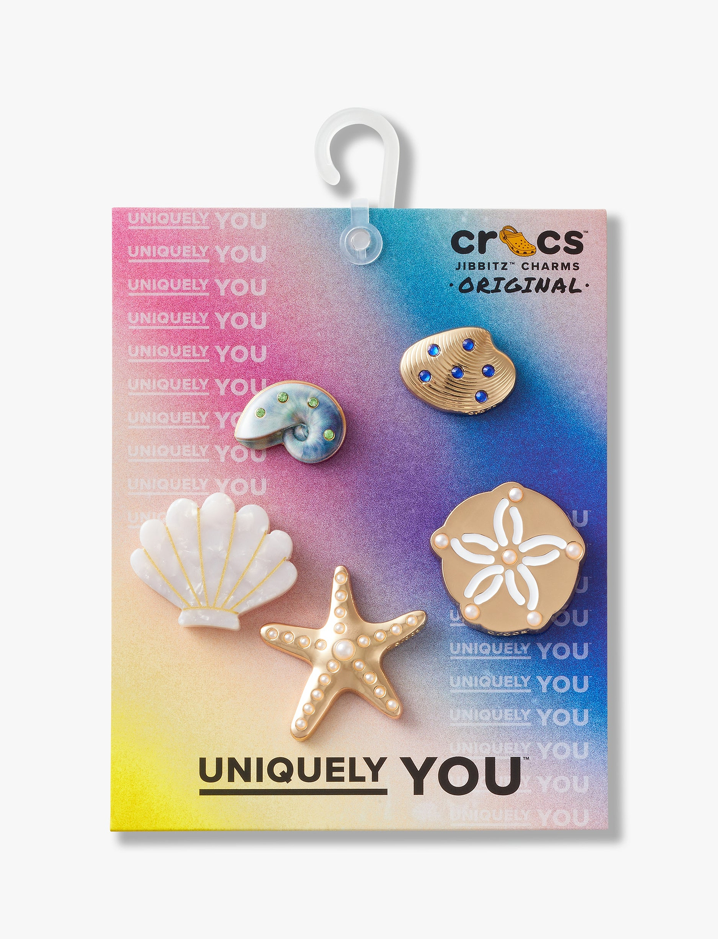 Crocs Gold Seashell - מארז 5 ג'יביטים קרוקס