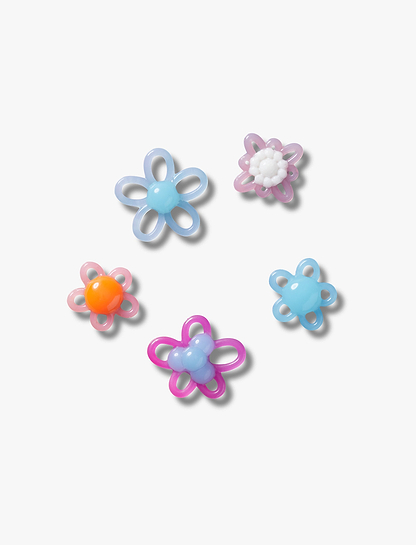 Crocs Jibbitz Vibrant Blossom – מארז 5 ג'יביטים קרוקס