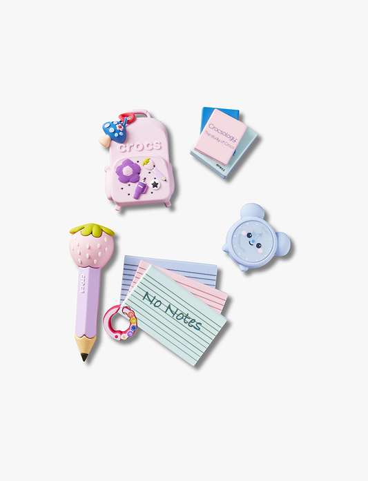 Crocs Jibbitz Girly Back to School - מארז 5 ג'יביטים קרוקס