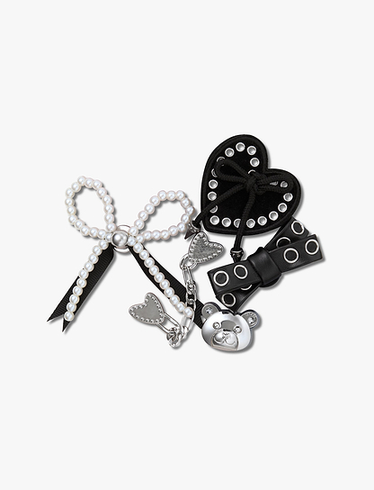 Crocs Jibbitz Indie Luxe Silver - מארז 5 ג'יביטים קרוקס