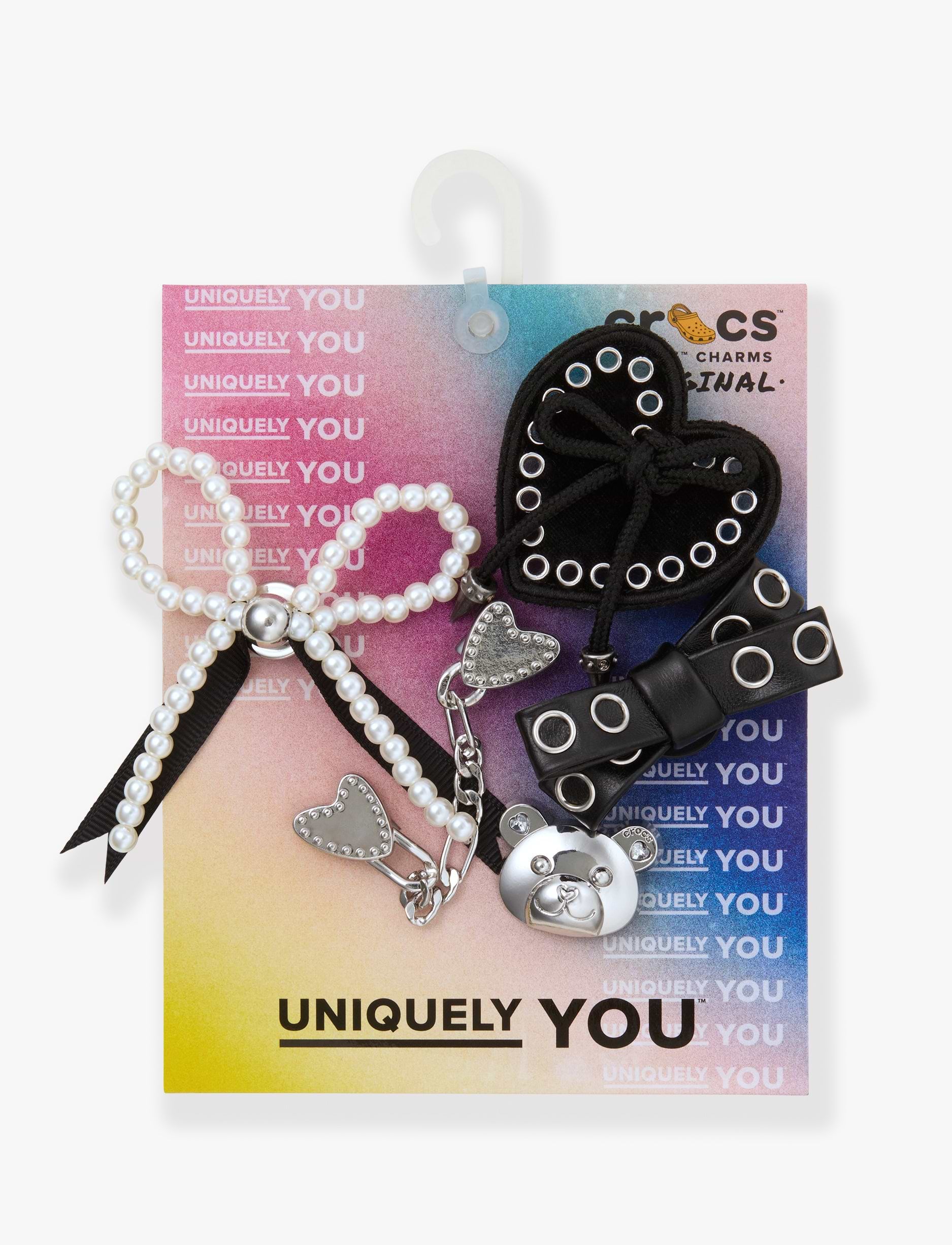 Crocs Jibbitz Indie Luxe Silver - מארז 5 ג'יביטים קרוקס