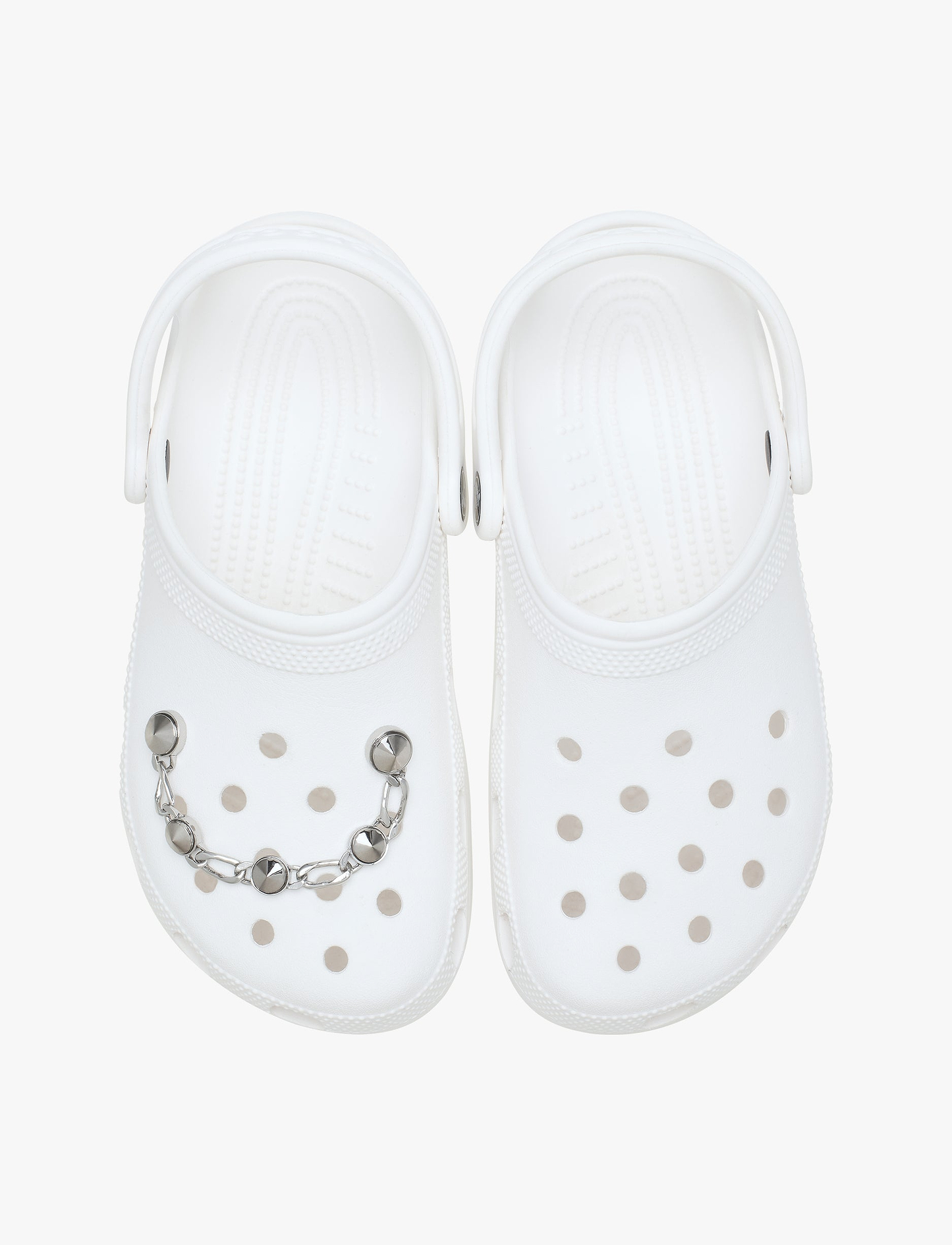 Crocs Silver Luxe Studded Chain - שרשרת ג'יביטים לקרוקס