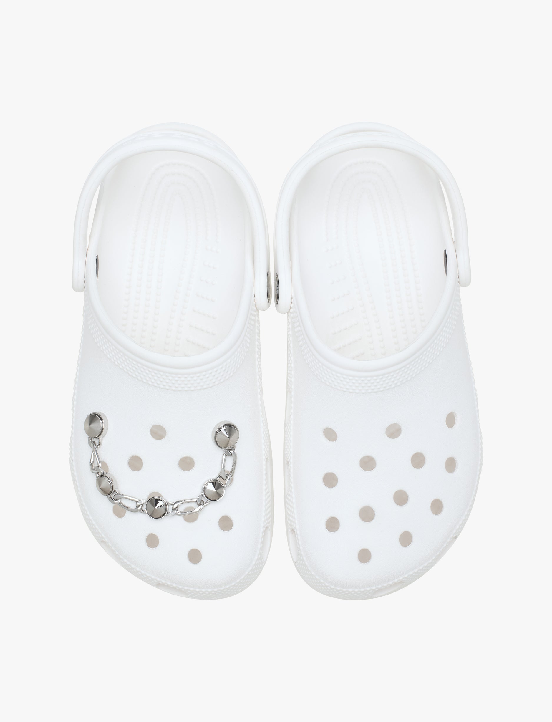 Crocs Silver Luxe Studded Chain - שרשרת ג'יביטים לקרוקס