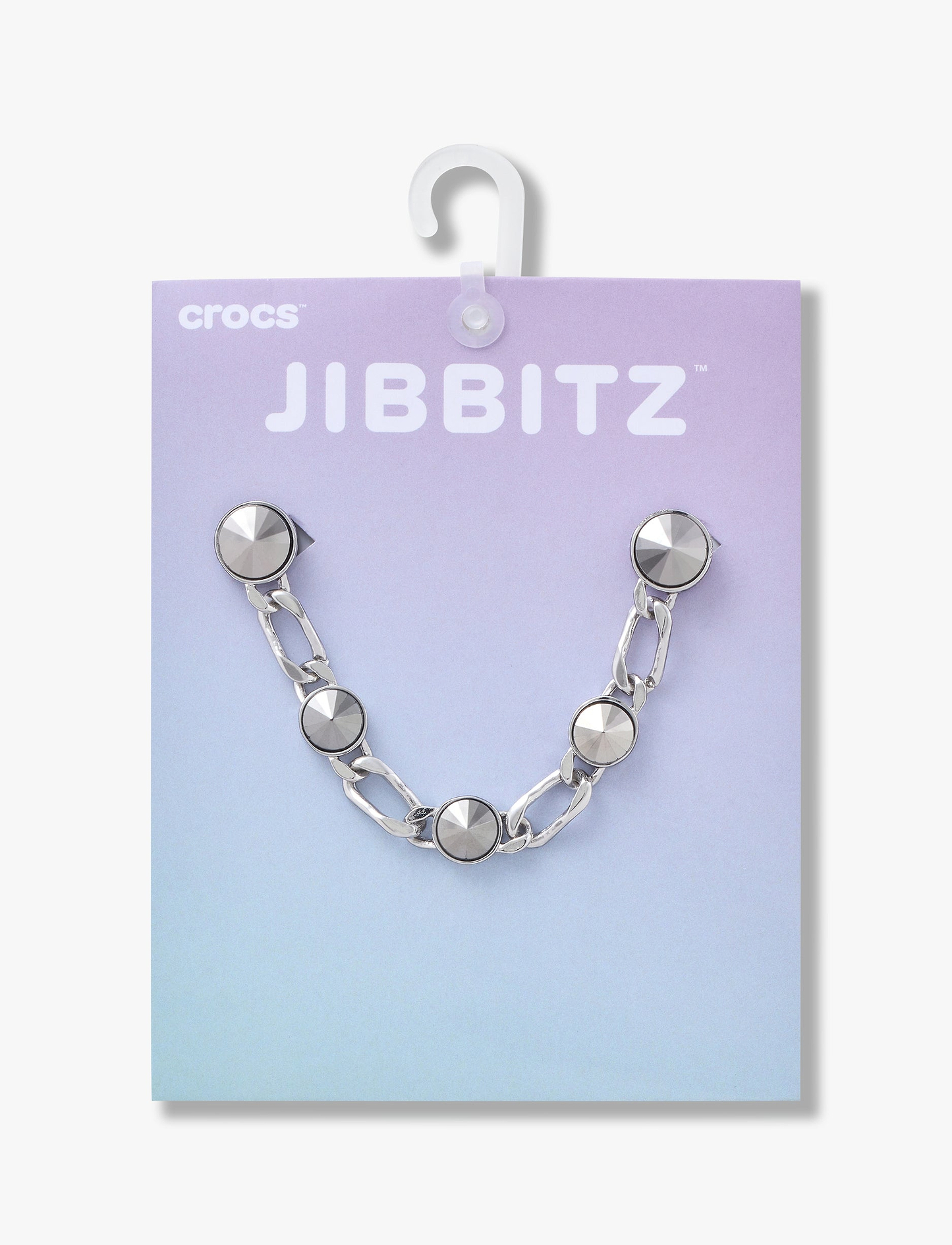 Crocs Silver Luxe Studded Chain - שרשרת ג'יביטים לקרוקס
