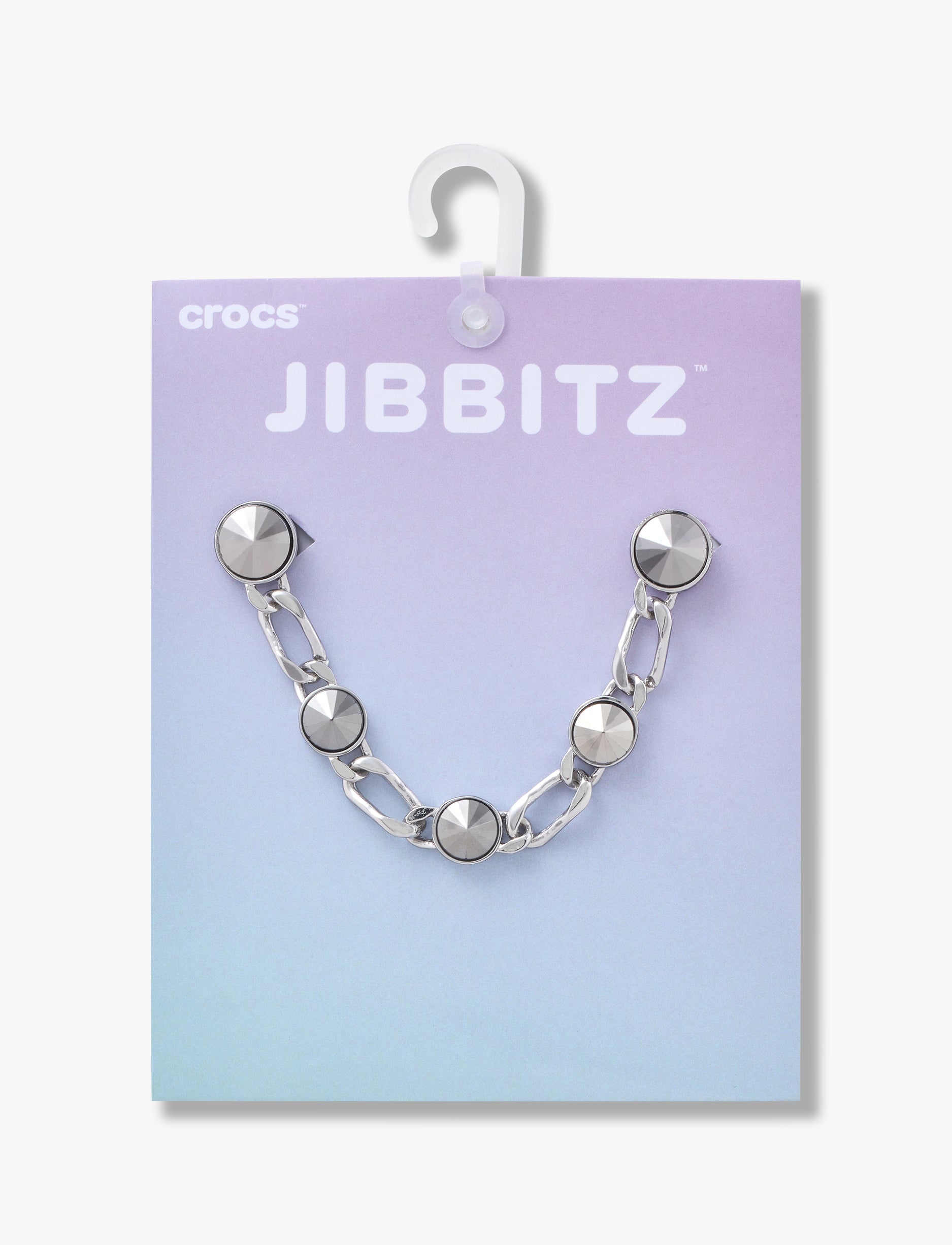 Crocs Silver Luxe Studded Chain - שרשרת ג'יביטים לקרוקס
