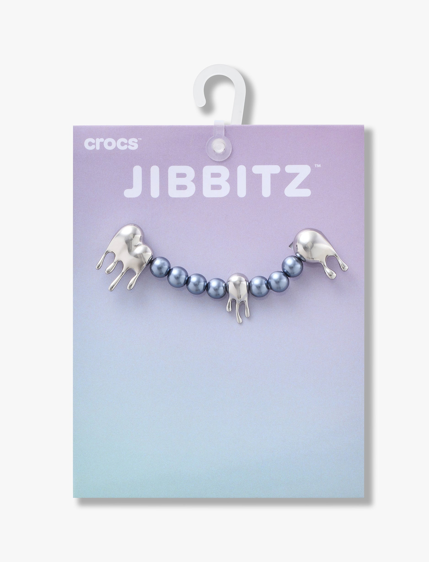 Crocs Pearl Melted Silver Chain - שרשרת ג'יביטים לקרוקס