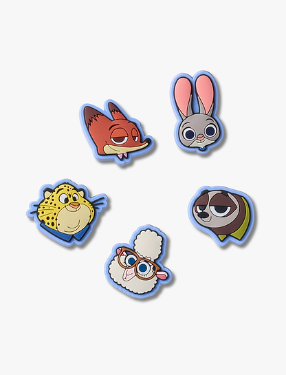 Crocs Jibbitz Zootopia – מארז 5 ג'יביטים קרוקס