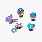 Crocs Jibbitz Iridescent Meta – מארז 5 ג'יביטים קרוקס