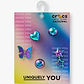 Crocs Jibbitz Iridescent Meta – מארז 5 ג'יביטים קרוקס