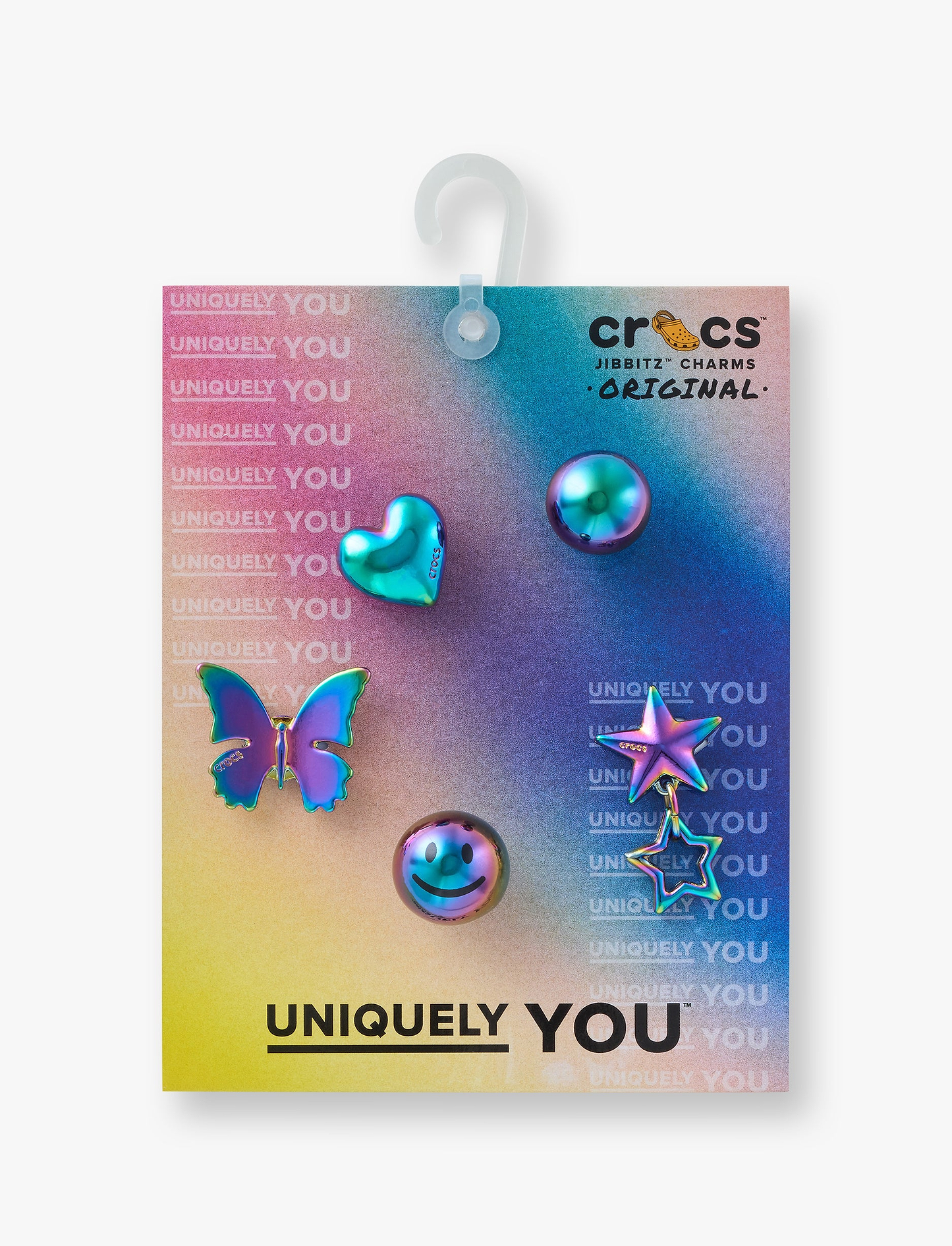 Crocs Jibbitz Iridescent Meta – מארז 5 ג'יביטים קרוקס