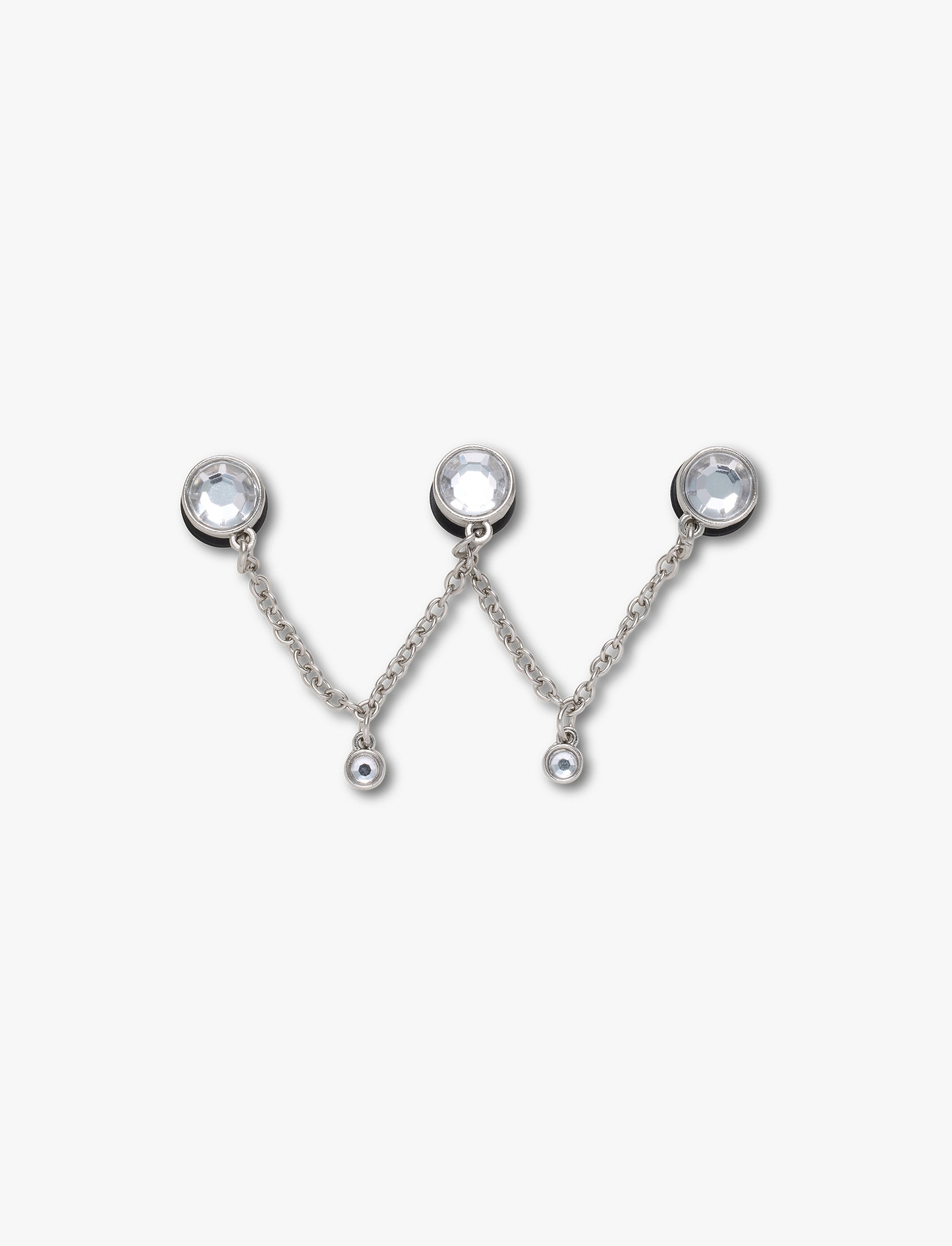 Crocs Silver Triple SMT Gem Chain - שרשרת ג'יביטים לקרוקס