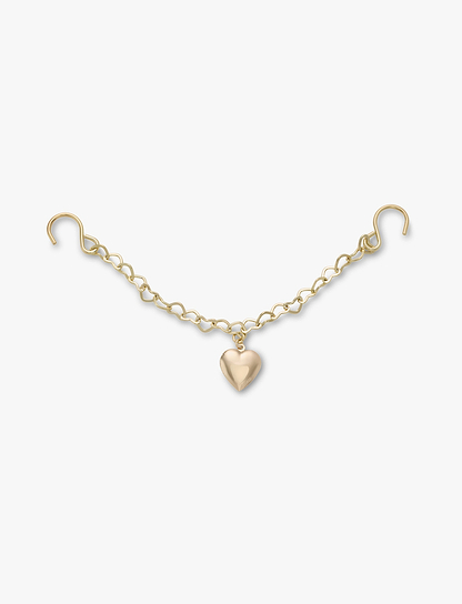 Crocs Gold Rivet Chain with Heart - שרשרת ג'יביטים לקרוקס