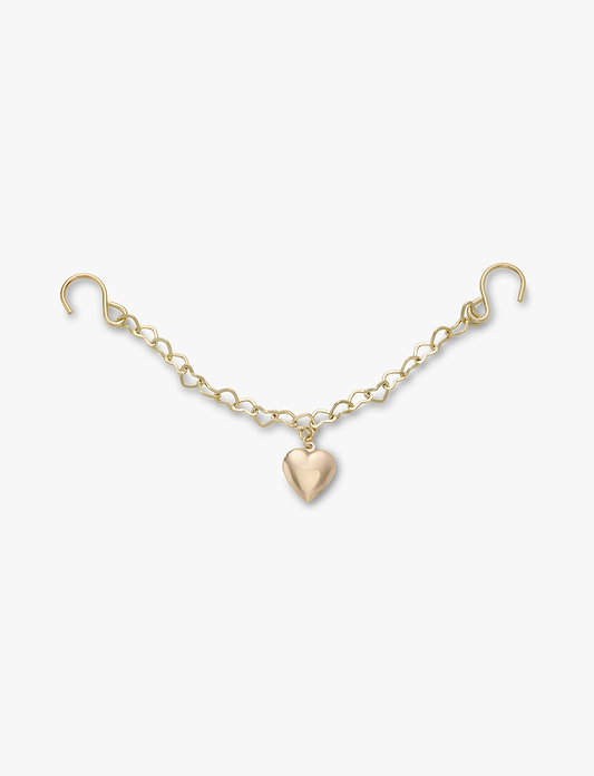 Crocs Gold Rivet Chain with Heart - שרשרת ג'יביטים לקרוקס