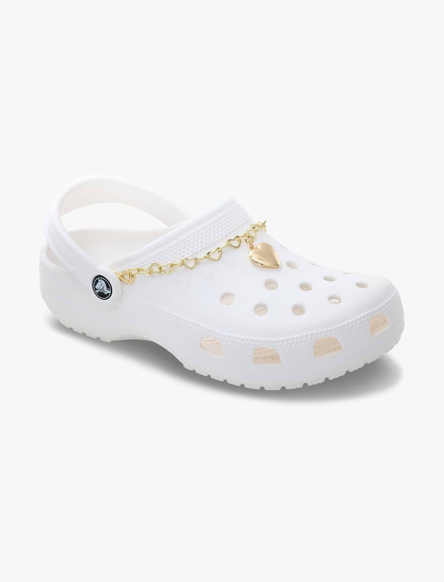 Crocs Gold Rivet Chain with Heart - שרשרת ג'יביטים לקרוקס