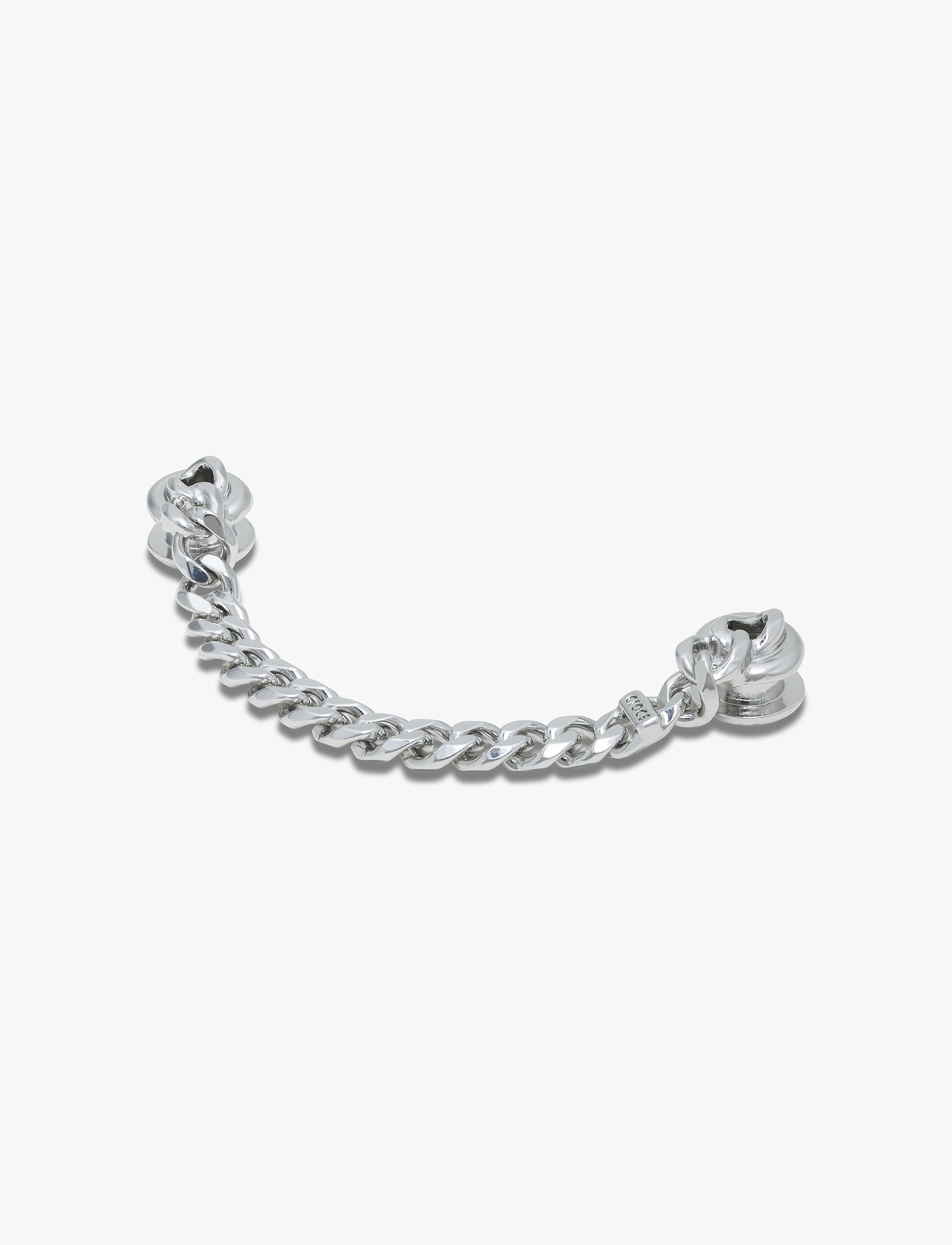 Crocs Silver Flat Curb Chain - שרשרת ג'יביטים לקרוקס