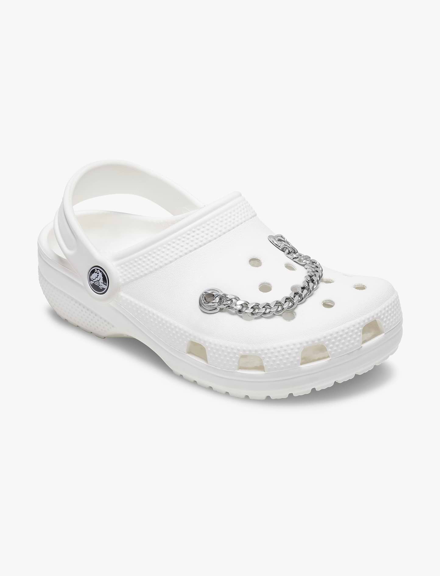 Crocs Silver Flat Curb Chain - שרשרת ג'יביטים לקרוקס