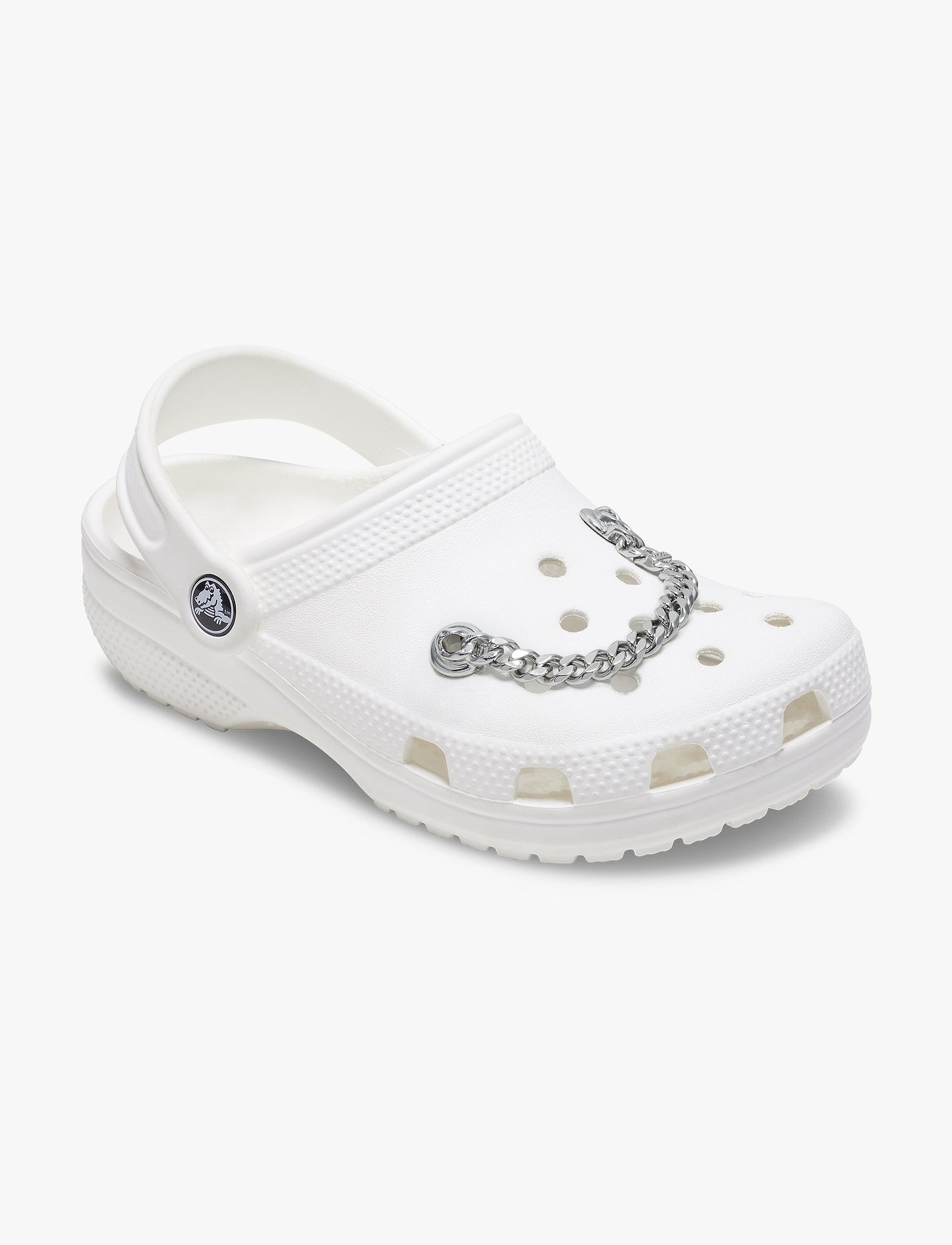 Crocs Silver Flat Curb Chain - שרשרת ג'יביטים לקרוקס