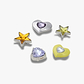 Crocs Jibbitz Meta Stars and Hearts - מארז 5 ג'יביטים קרוקס