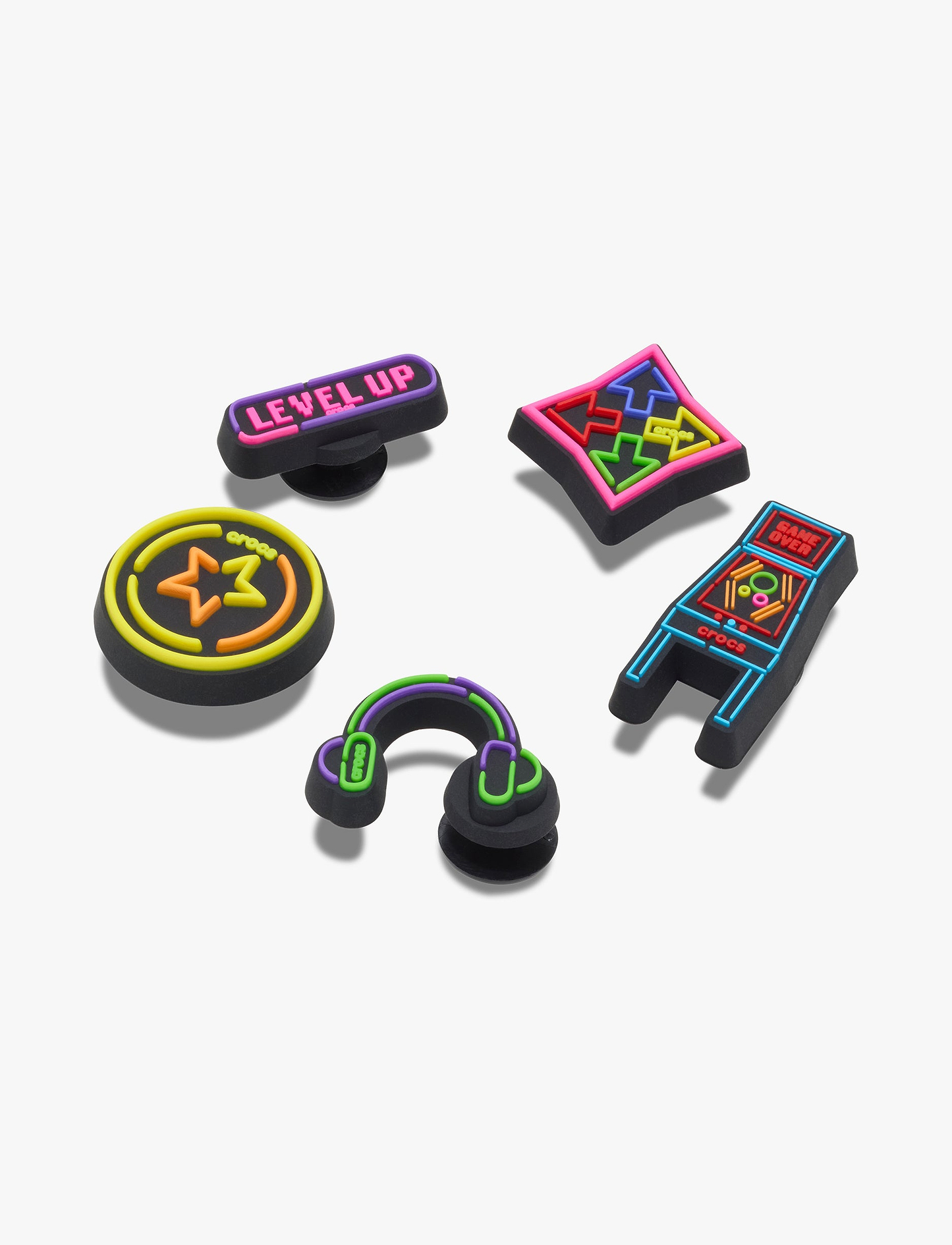 Crocs Jibbitz Level Up Gamer - מארז 5 ג'יביטים קרוקס
