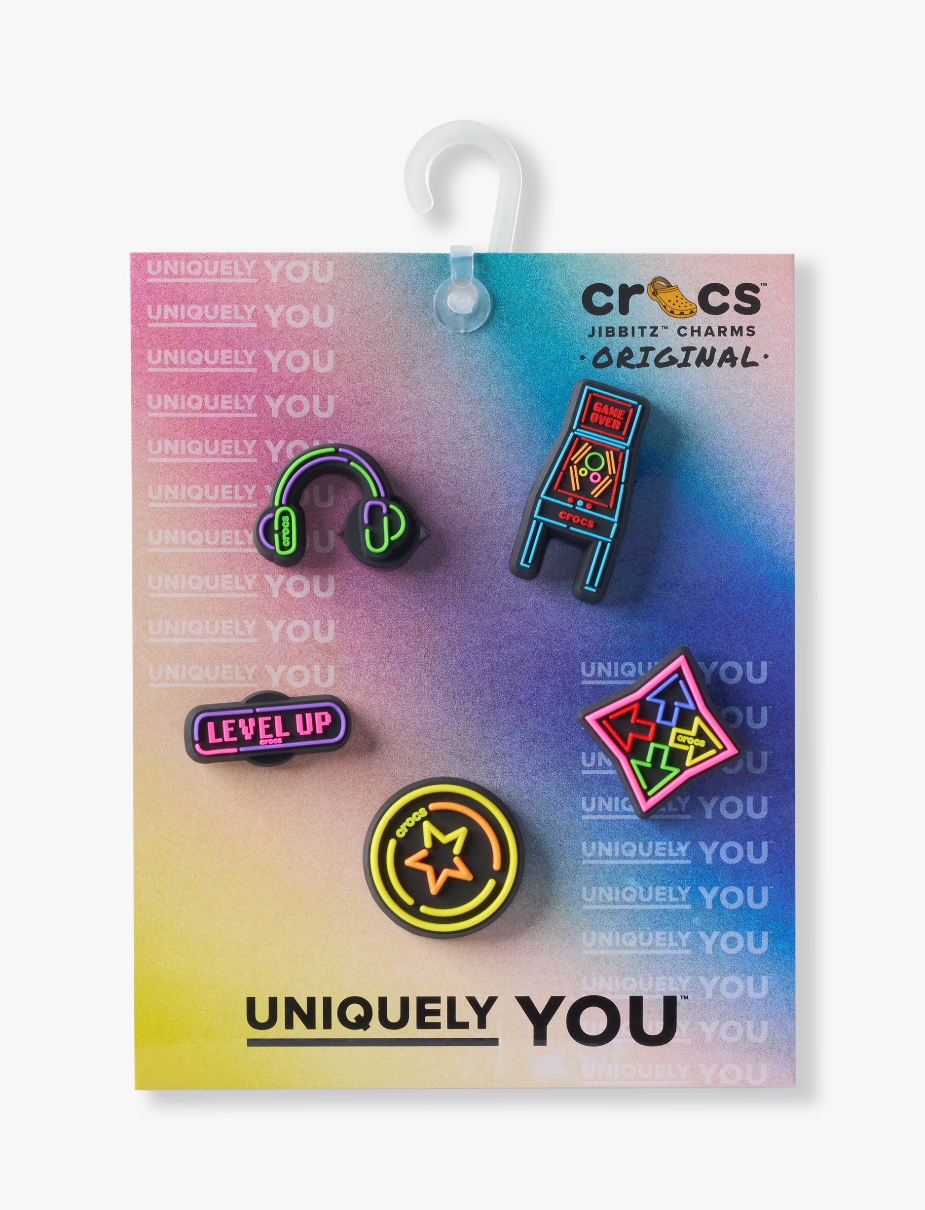 Crocs Jibbitz Level Up Gamer - מארז 5 ג'יביטים קרוקס