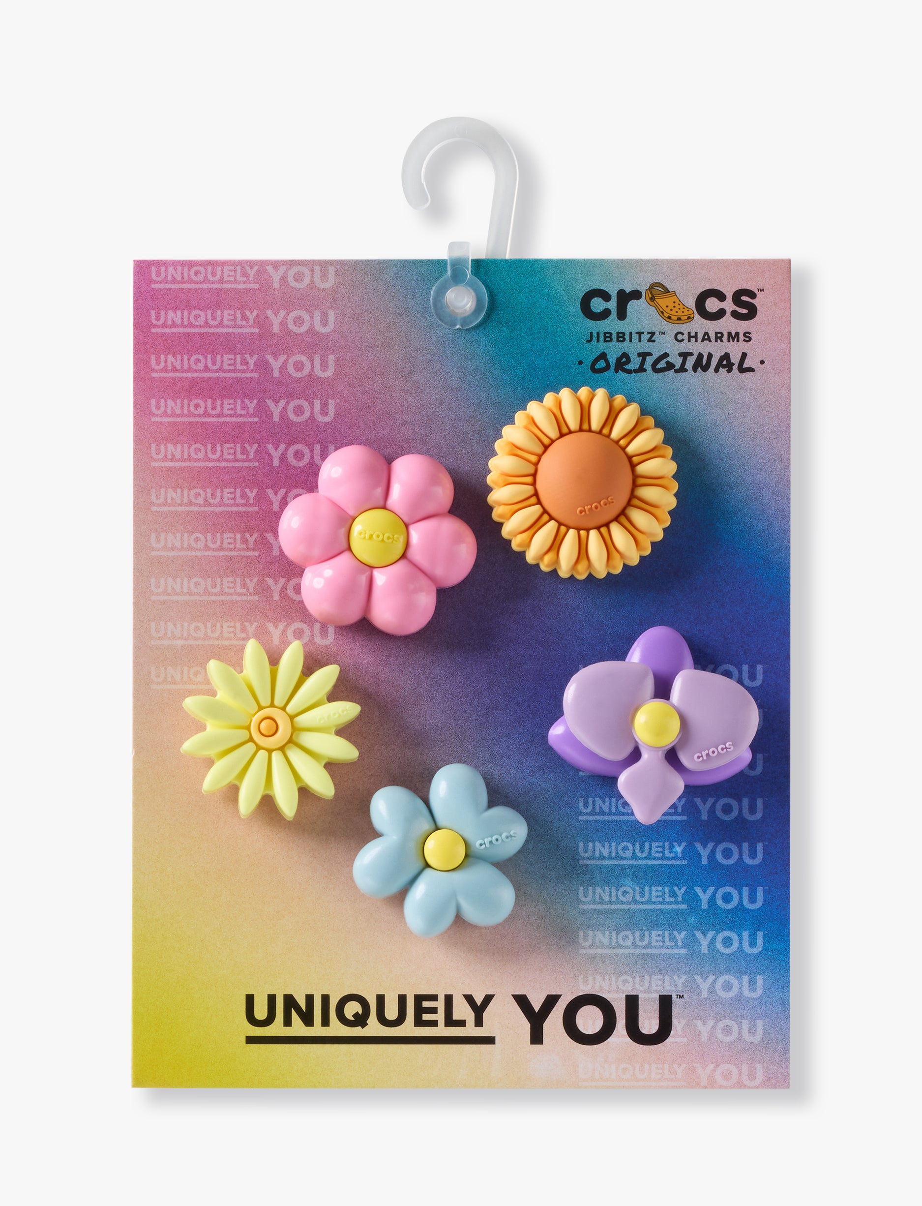 Crocs Jibbitz Puffy Flowers - מארז 5 ג'יביטים קרוקס