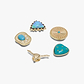 Crocs Gold Turquoise Western - מארז 5 ג'יביטים קרוקס