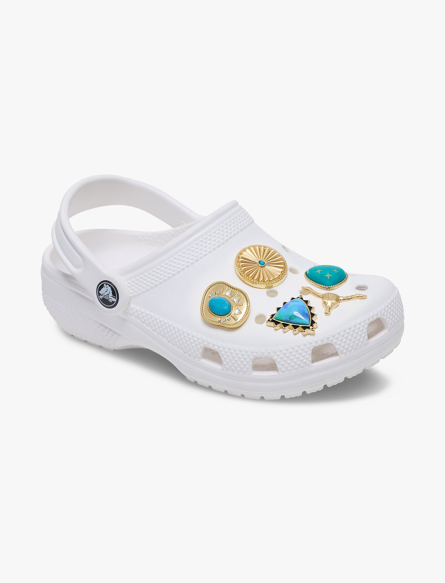 Crocs Gold Turquoise Western - מארז 5 ג'יביטים קרוקס