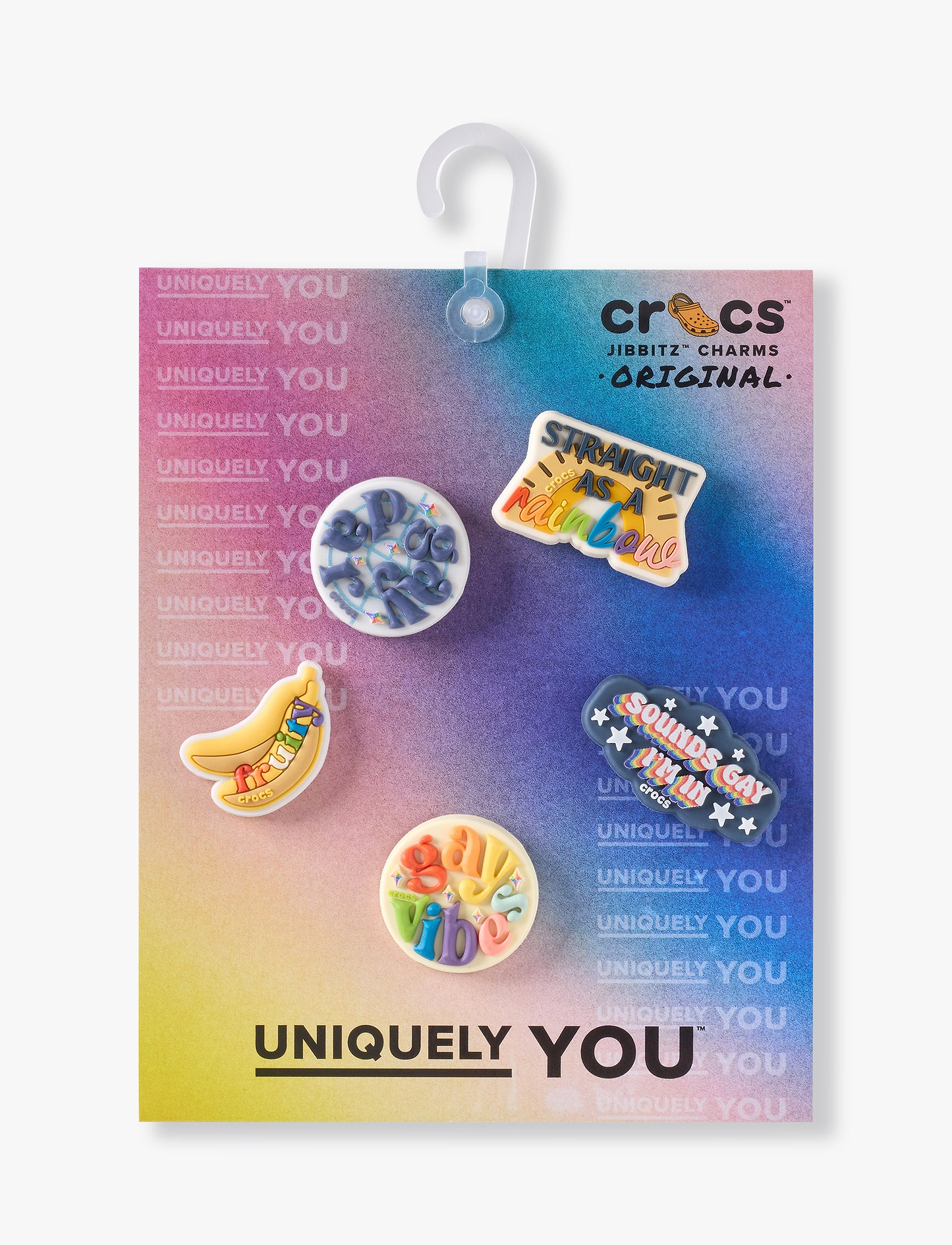 Crocs Jibbitz Irreverent Pride - מארז 5 ג'יביטים קרוקס