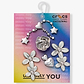 Crocs Silver Meta Floral  - מארז 5 ג'יביטים קרוקס