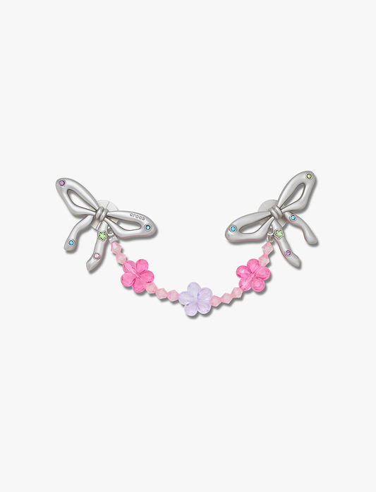 Crocs Silver Meta Flower Chain - שרשרת ג'יביטים לקרוקס