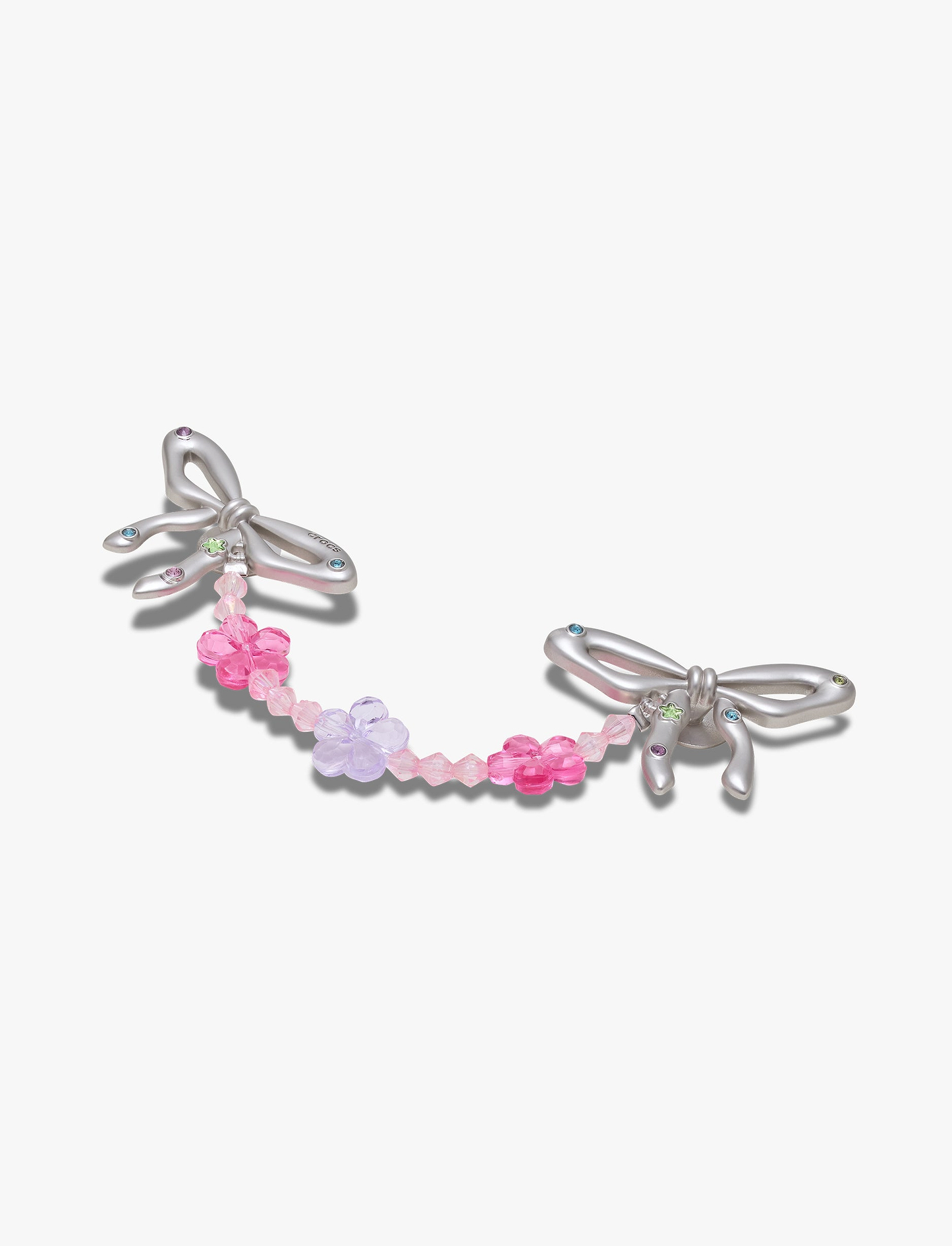 Crocs Silver Meta Flower Chain - שרשרת ג'יביטים לקרוקס