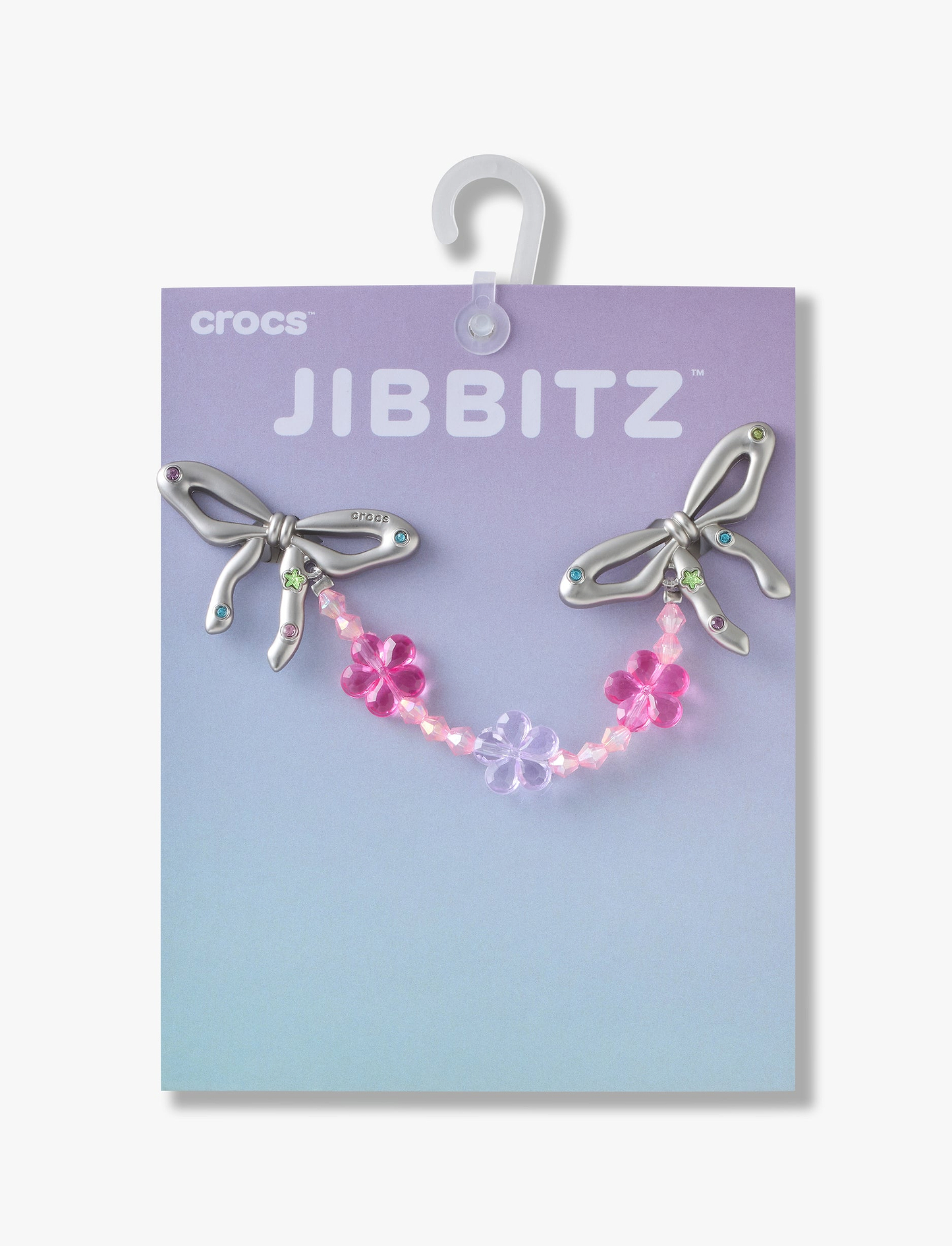 Crocs Silver Meta Flower Chain - שרשרת ג'יביטים לקרוקס