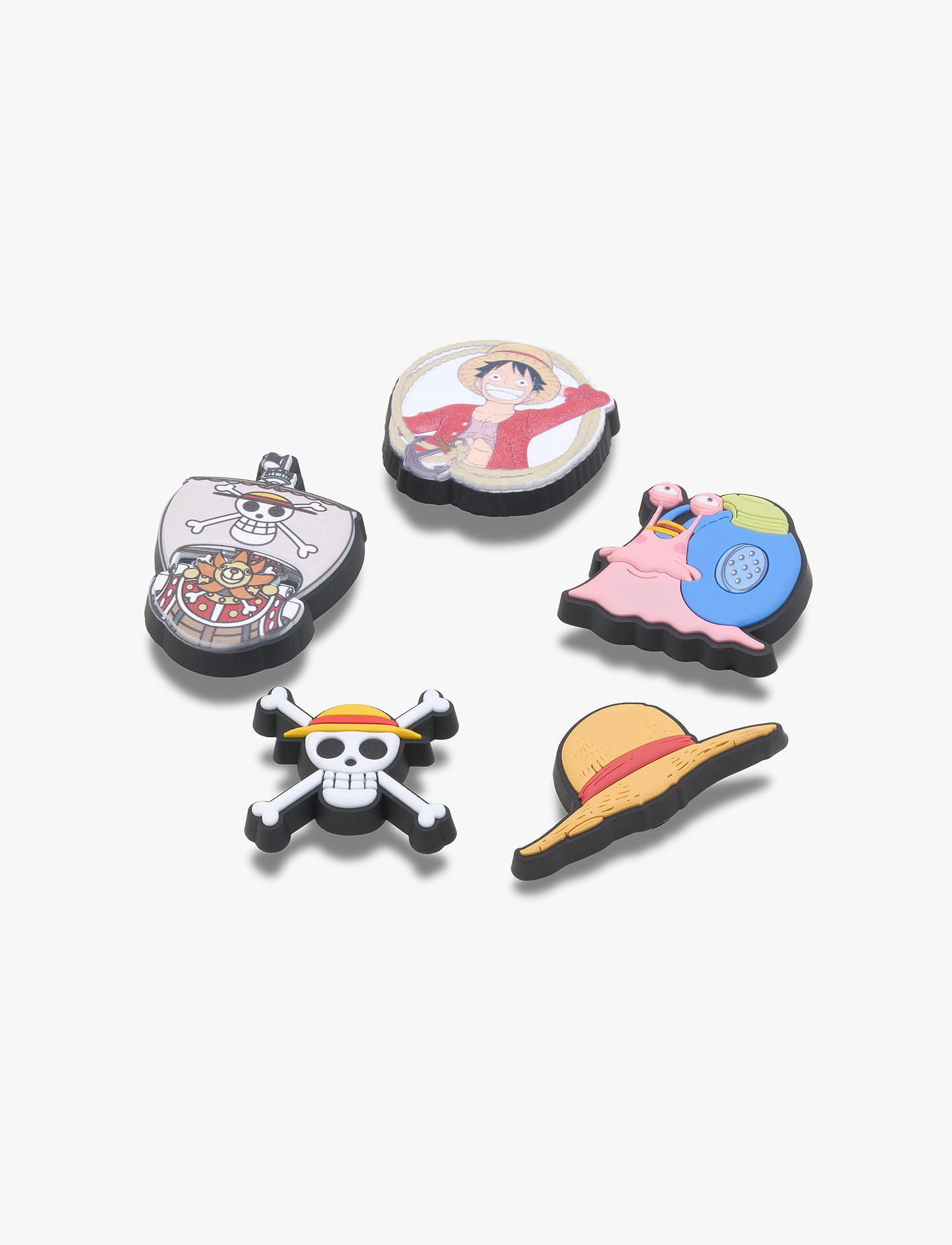 Crocs Jibbitz One Piece Luffy - מארז 5 ג'יביטים קרוקס