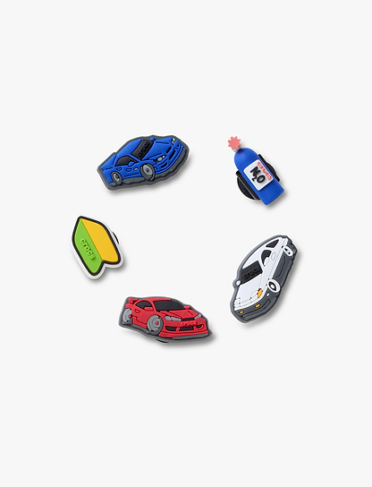 Crocs Jibbitz Glow Street Race - מארז 5 ג'יביטים קרוקס