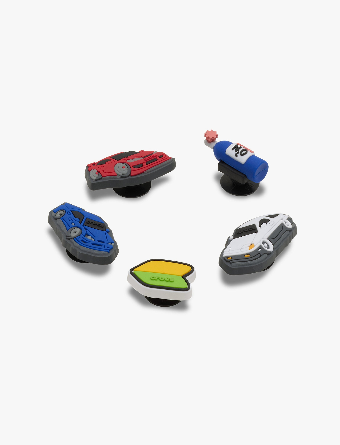 Crocs Jibbitz Glow Street Race - מארז 5 ג'יביטים קרוקס