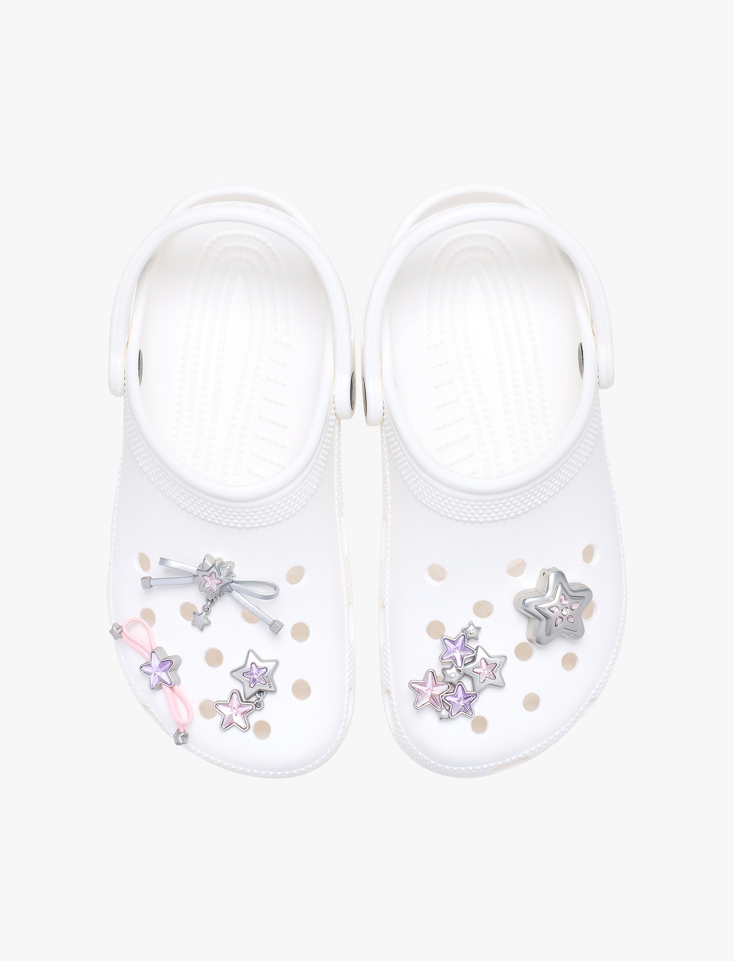 Crocs Jibbitz Stars and Bows 5 Pack - מארז 5 ג'יביטים קרוקס כוכבים ופפיונים