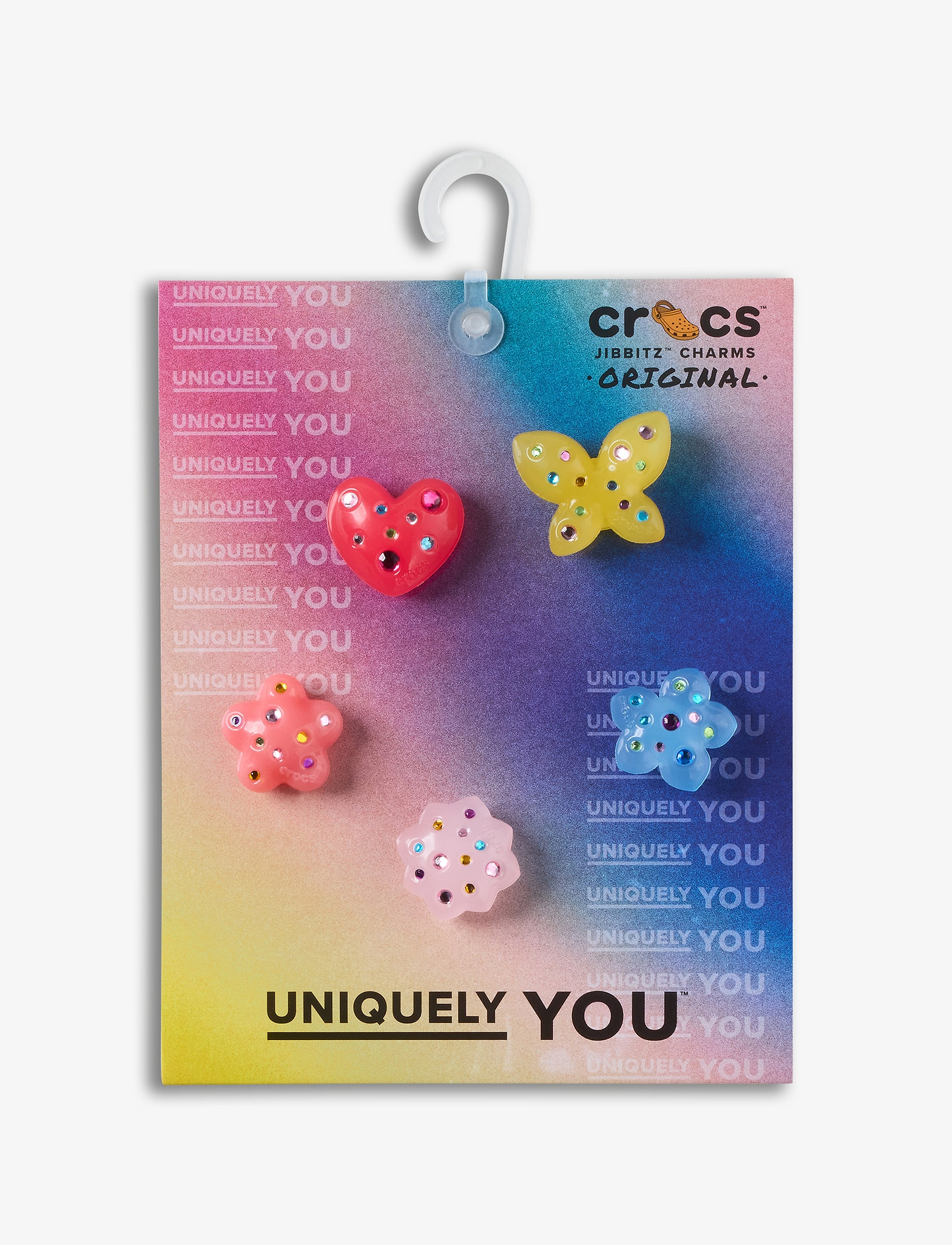 Crocs Jibbitz Dainty Gem Floral - מארז 5 ג'יביטים קרוקס פרחים ואבני חן