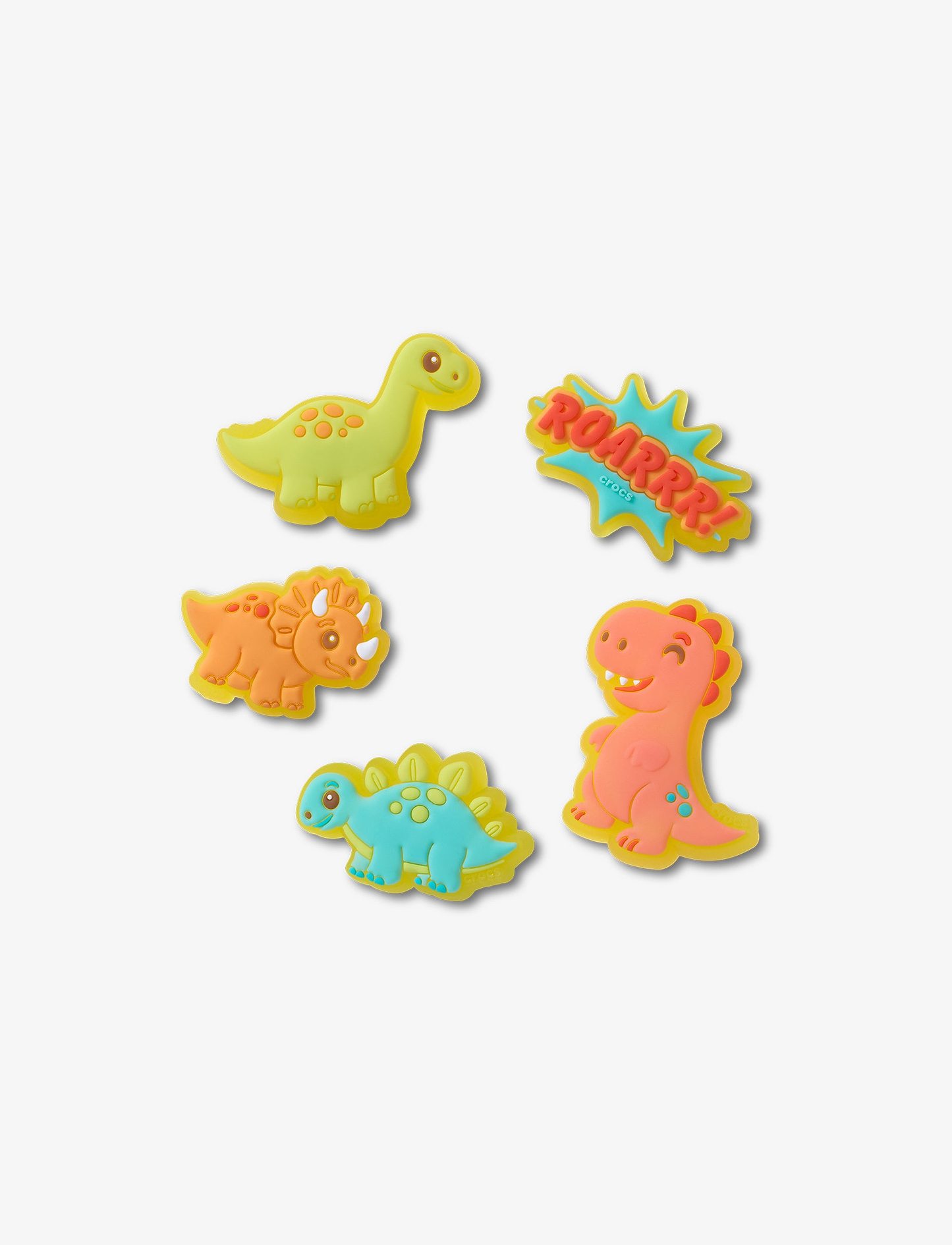 Crocs Jibbitz Lights Up Little Dinos - מארז 5 ג'יביטים קרוקס דינוזאורים עם אורות