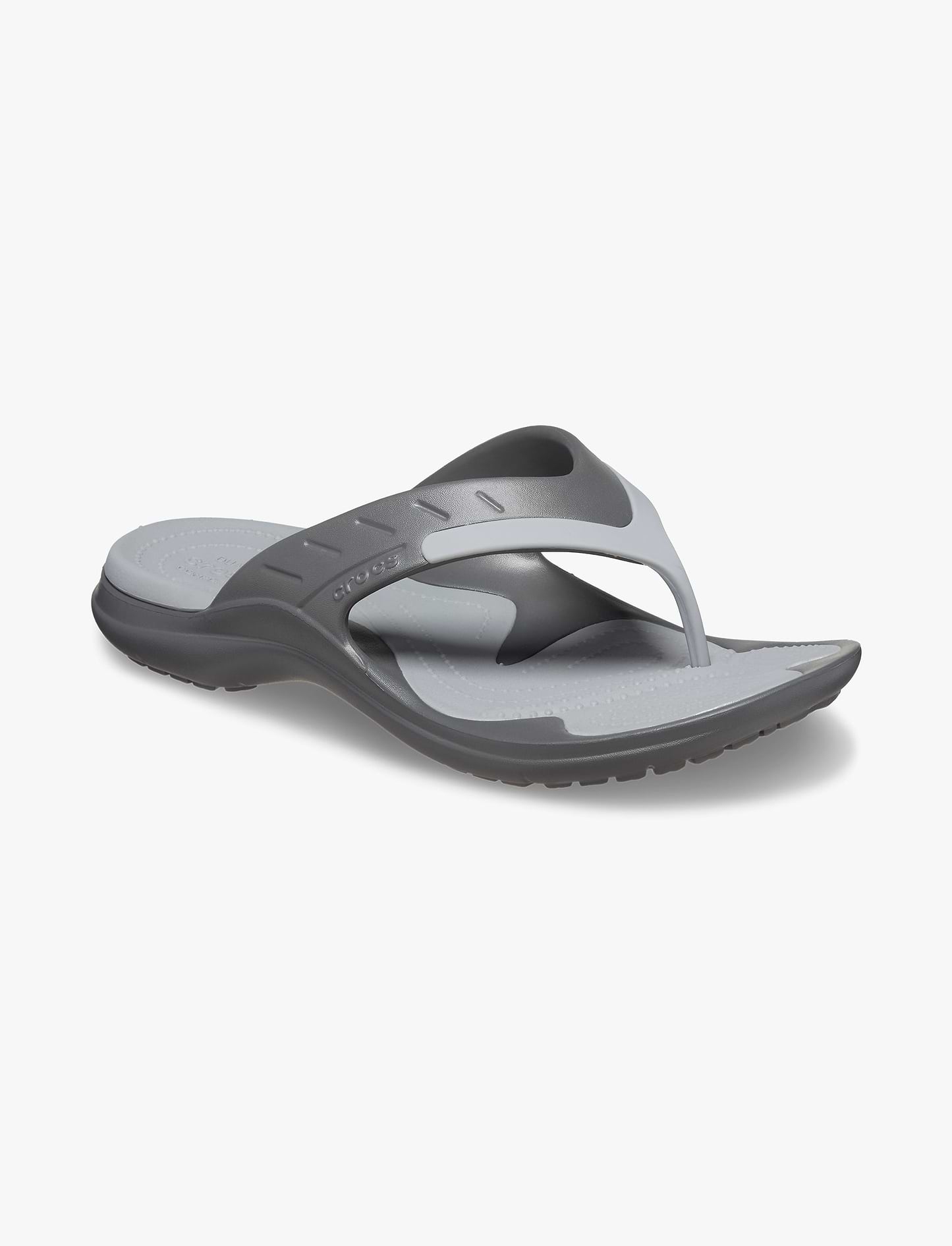 Crocs Modi Sport Flip - נעל אצבע ספורטיבית בצבע אפור סלאט