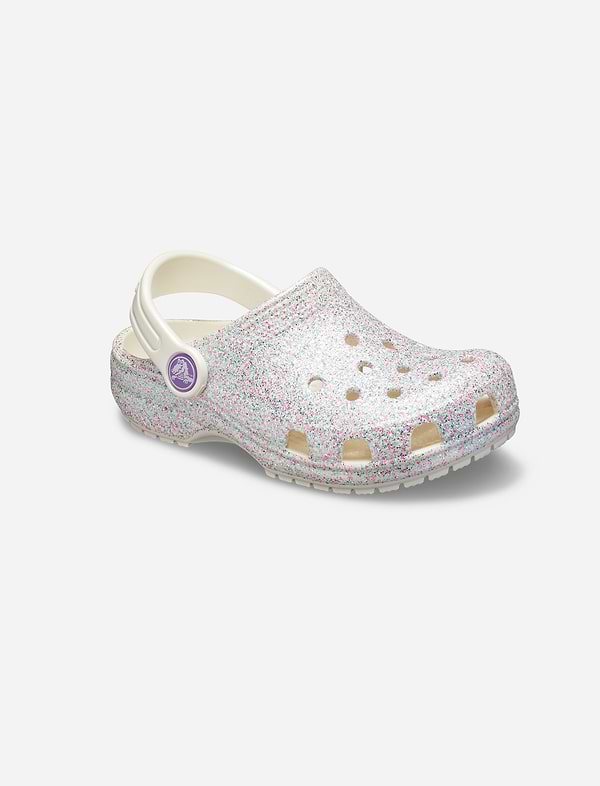 Crocs Classic Glitter Clog T - כפכף לילדות קרוקס קלאסי בהדפס נצנצים מידות קטנות