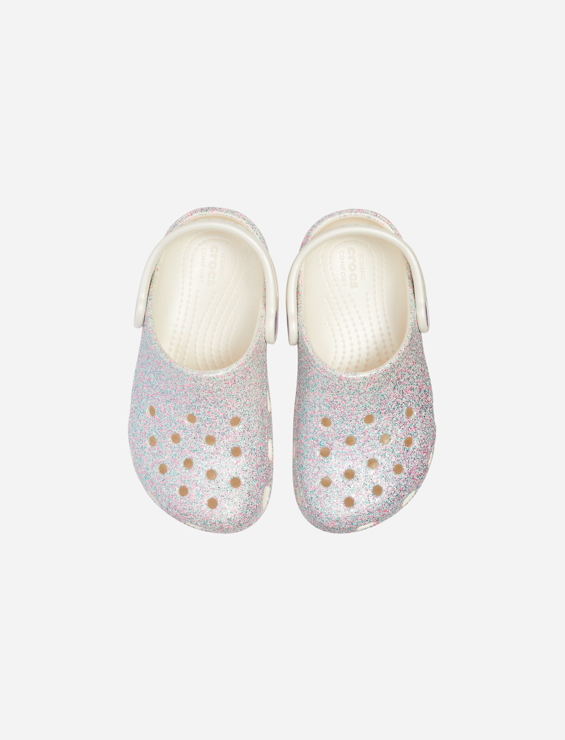 Crocs Classic Glitter Clog K - כפכף קרוקס קלאסי לילדות בהדפס נצנצים