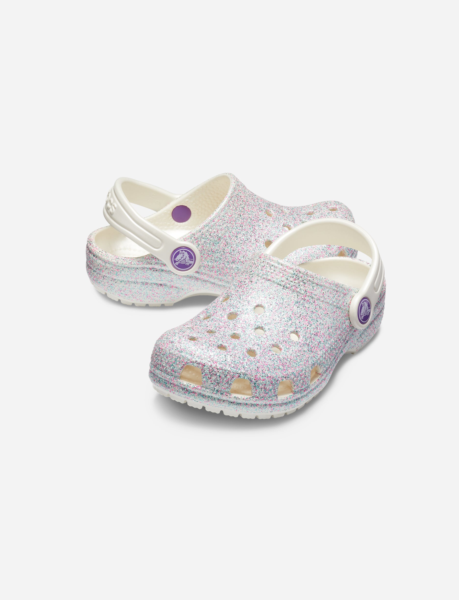 Crocs Classic Glitter Clog K - כפכף קרוקס קלאסי לילדות בהדפס נצנצים
