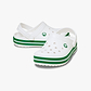 Crocs CrocBand Clog T - כפכפים לילדים קרוקס קרוקבנד בצבע לבן/ירוק קיסוס מידות קטנות