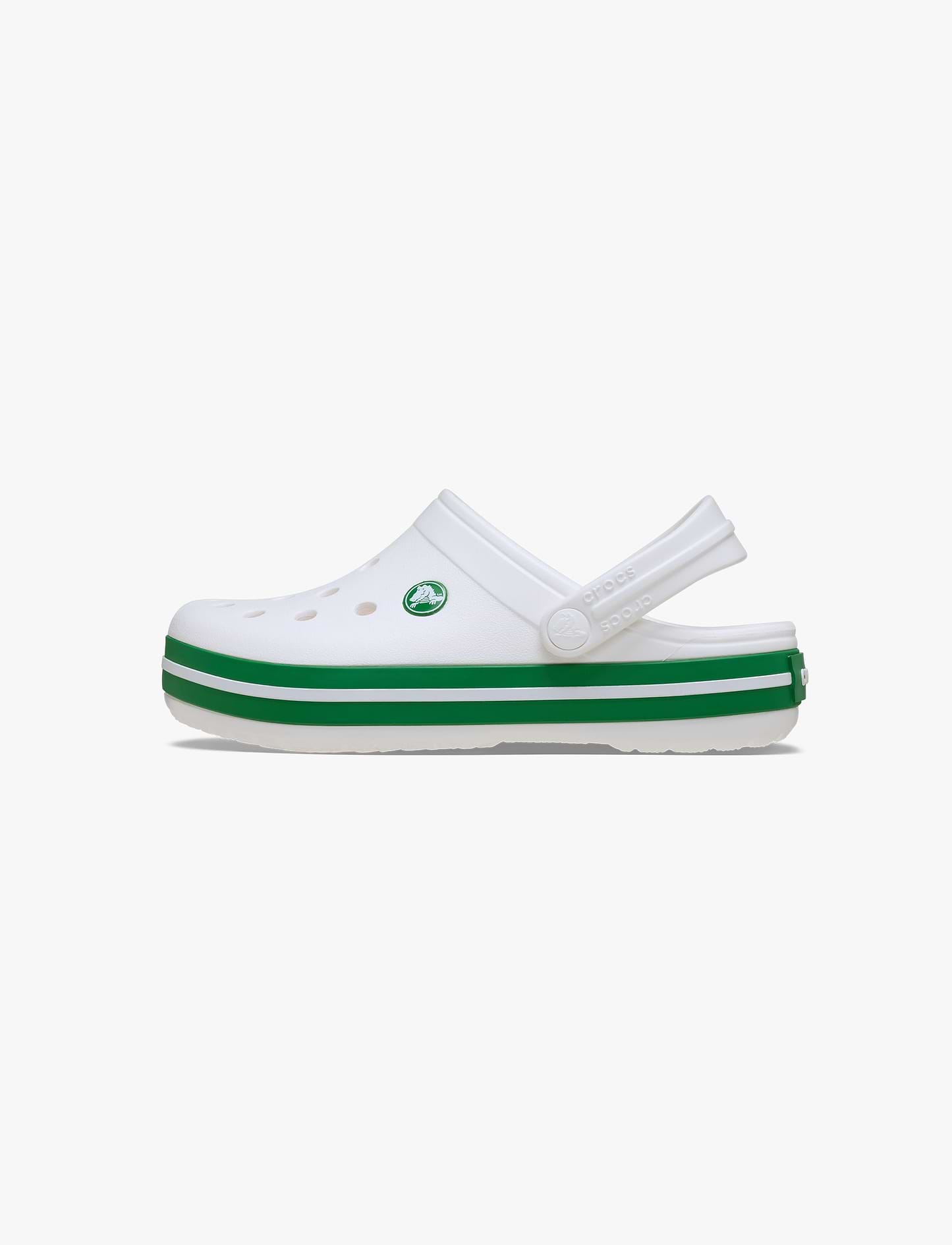 Crocs CrocBand Clog T - כפכפים לילדים קרוקס קרוקבנד בצבע לבן/ירוק קיסוס מידות קטנות